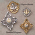 Stainless Steel Filigree Khanda / Adi Shakti Shields and Diamond Elegance Adi Shaktis